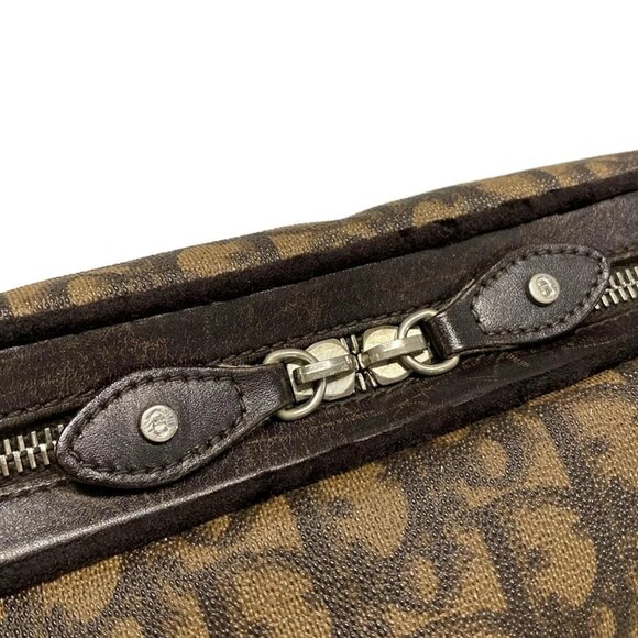 Auth DIOR/ChristianDior Romantique CPF44865 Dark Brown Brown PVC Leather Velour - Picture 11 of 16